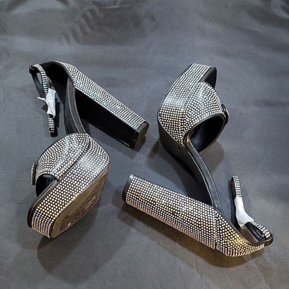 BRAND NEW OLIVIA JOHNSON CHUNKY PLATFORM ANKLE HIGH HEELED SANDALS - Picture 13 of 16